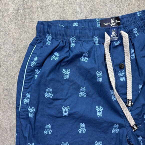Psycho Bunny Pajama Bottoms Men M Blue All Over Print AOP 31" - Picture 4 of 16